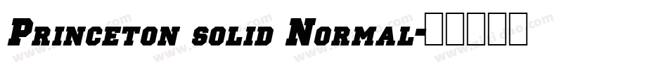 Princeton solid Normal字体转换